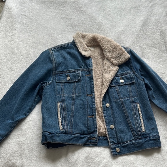 Honey Punch Blue Jean Jacket with Cream Lining - Picture 1 of 5